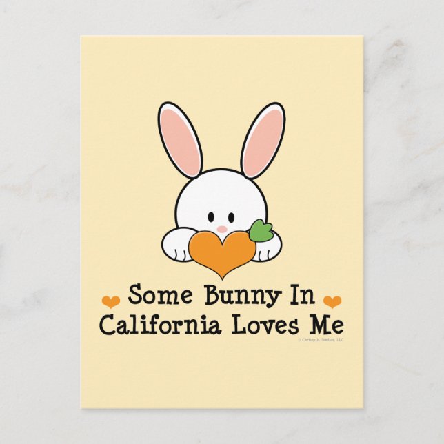 Some Bunny In California Loves Me Postcard (Front)