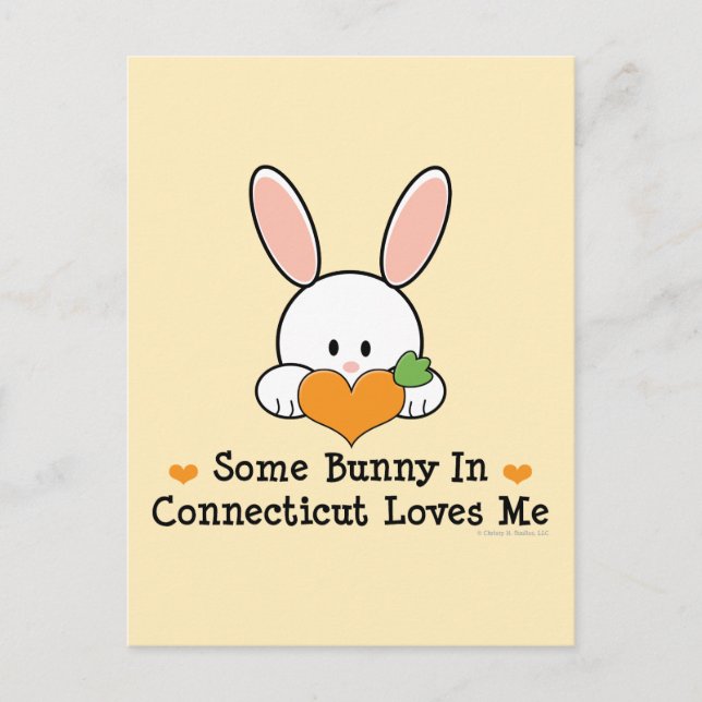 Some Bunny In Connecticut Loves Me Postcard (Front)