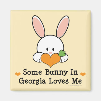 Some Bunny In Georgia Loves Me Magnet