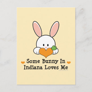Some Bunny In Indiana Loves Me Postcard