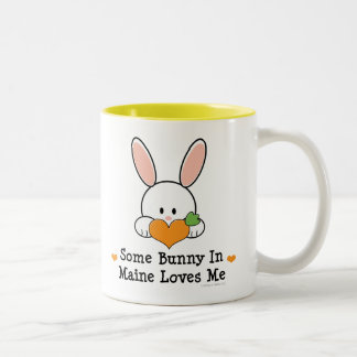 Some Bunny In Maine Loves Me Two-Tone Coffee Mug