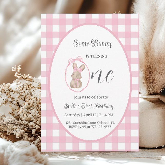 Some Bunny Invitation 1st Birthday Party (Creator Uploaded)