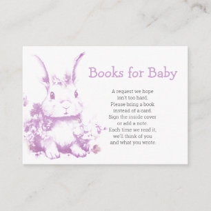 Some Bunny is coming Baby Shower Books for Baby Enclosure Card