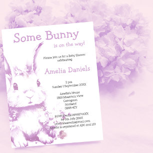 Some Bunny is coming Baby Shower  Invitation