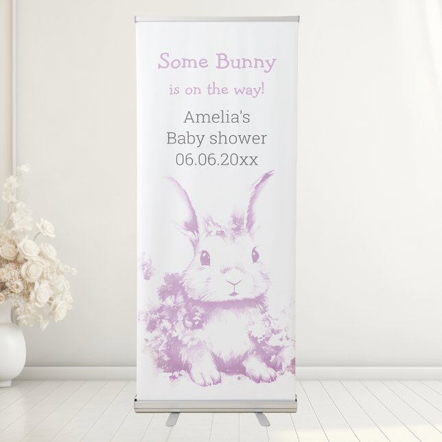 Some Bunny is coming Baby Shower  Retractable Banner (Creator Uploaded)