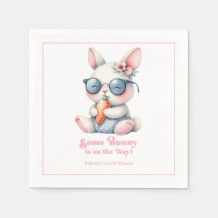 Some Bunny Is On the Way Baby Shower Napkin