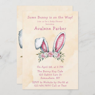 Some Bunny Is on the Way! Baby Shower Welcome Sign Invitation
