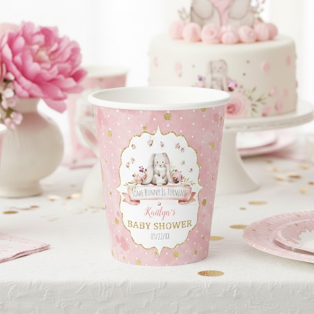 Some Bunny Is On The Way! Easter Baby Shower Paper Cups (Creator Uploaded)