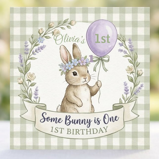 Some Bunny is One 1st Birthday Napkins (Creator Uploaded)