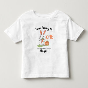 Some Bunny Is One Boys Girls 1st Birthday Toddler T-Shirt