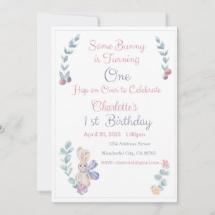 Some Bunny is One Invitation, Bunny One Party, 1st Invitation