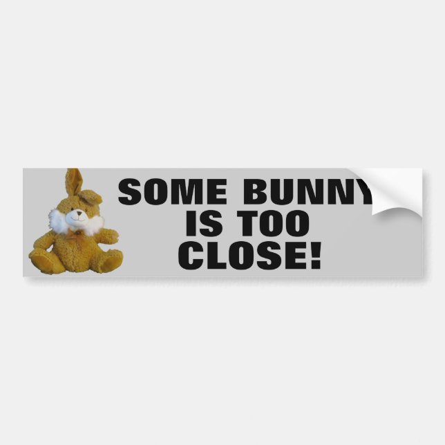 Some bunny is too close bumper sticker (Front)
