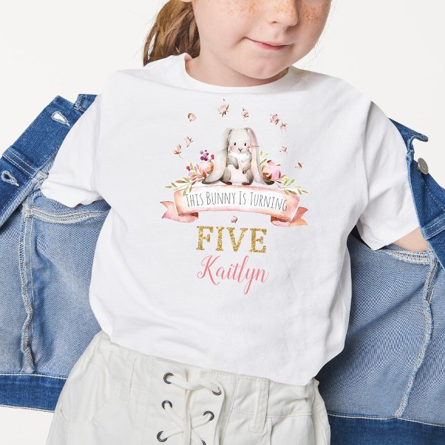 Some Bunny is Turning Five 5th Birthday T-Shirt (Creator Uploaded)