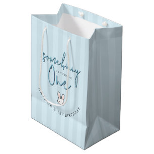 Some Bunny is turning One 1st Birthday Celebration Medium Gift Bag