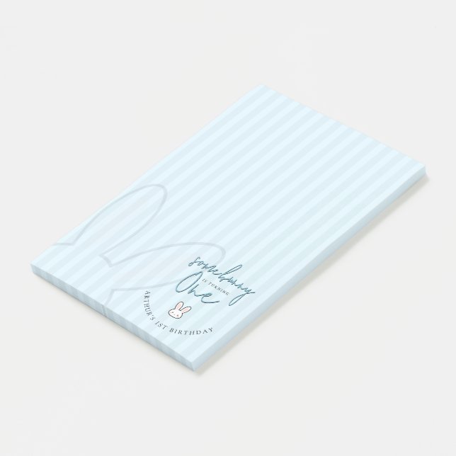 Some Bunny is turning One 1st Birthday Celebration Post-it Notes (Angled)