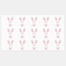Some bunny is turning one- adhesive stickers 