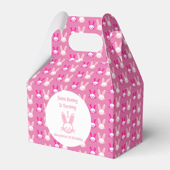 Some Bunny Is Turning One Birthday Favour Box (Front Side)