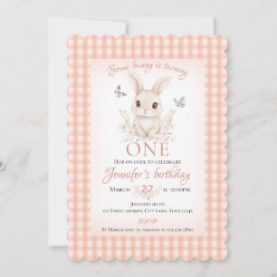 Some Bunny is Turning One Birthday Invitation