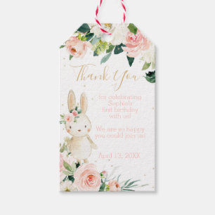 Some Bunny is Turning One Birthday Thank You Favou Gift Tags