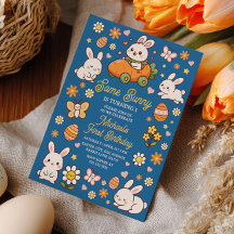 Some Bunny is Turning One Blue Easter Birthday