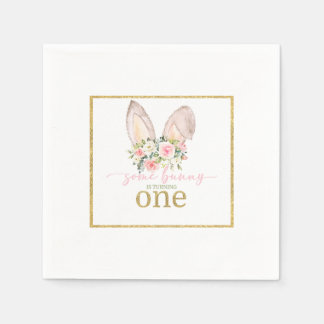Some Bunny is turning ONE (Bunny Ears) Napkin