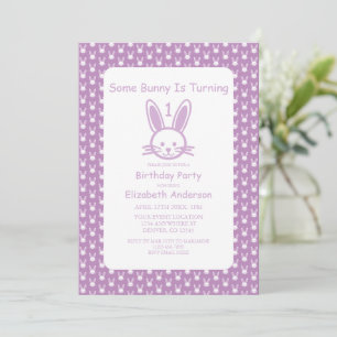 Some Bunny Is Turning One: First Birthday Invitation