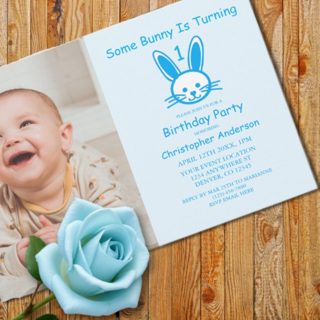 Some Bunny Is Turning One: First Birthday Invitation (Creator Uploaded)
