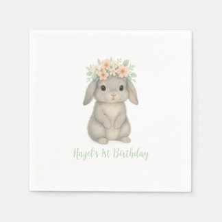 Some Bunny is Turning One First Birthday Napkins