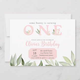 Some Bunny Is Turning One Invitation