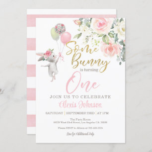 Some Bunny is Turning ONE Invitation