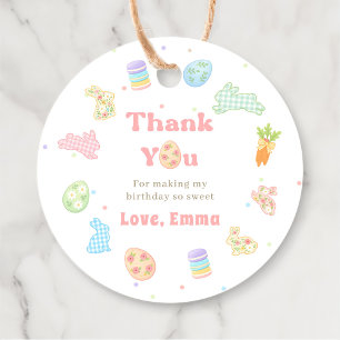 Some Bunny is Turning One Pastel Birthday Thank Favour Tags
