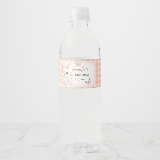 Some Bunny is Turning One Water Bottle Labels (Front)