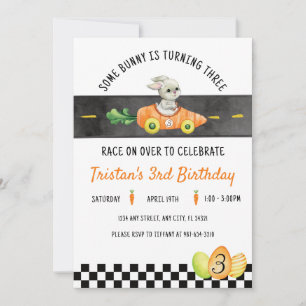 Some Bunny is Turning Three, Easter Bunny Race Invitation