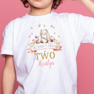 Some Bunny is Turning Two 2nd Birthday Baby T-Shirt