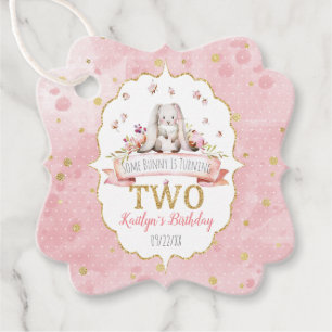 Some Bunny is Turning Two 2nd Birthday Favour Tags