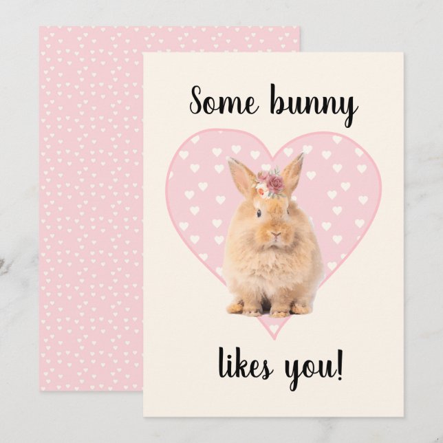 Some bunny likes you thank you card (Front/Back)