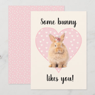 Some bunny likes you thank you card