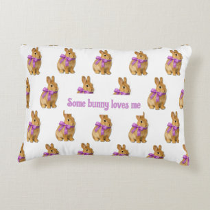 Some Bunny Loves Me Accent Cushion