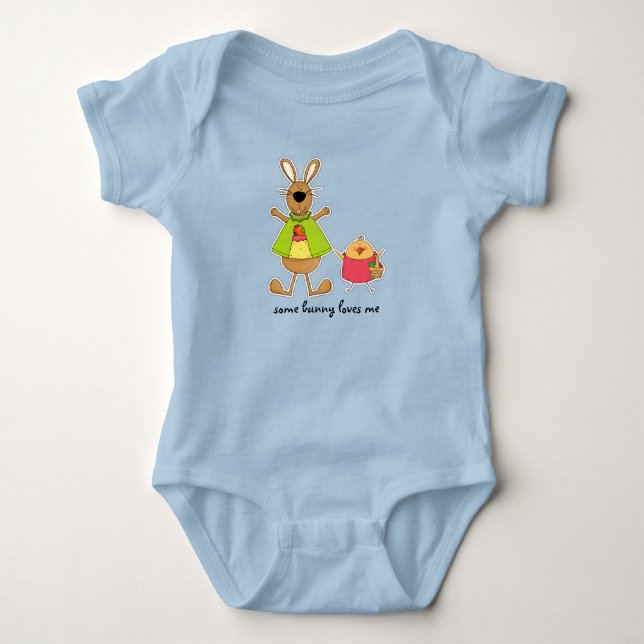 Some Bunny Loves Me. Easter Baby Bodysuits (Front)