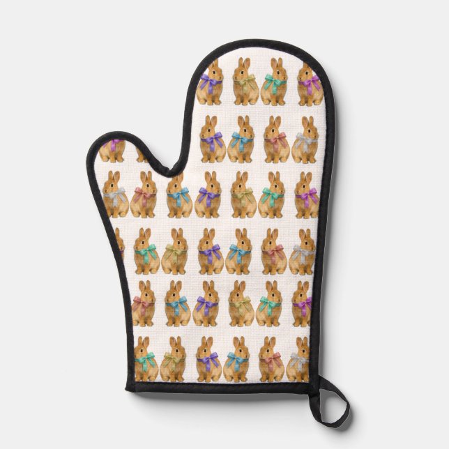 Some bunny loves me! oven mitt (Front)