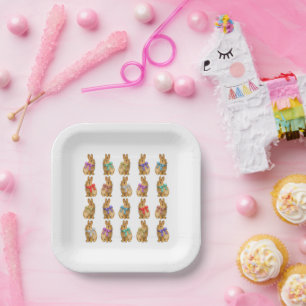 Some bunny loves me! paper plate