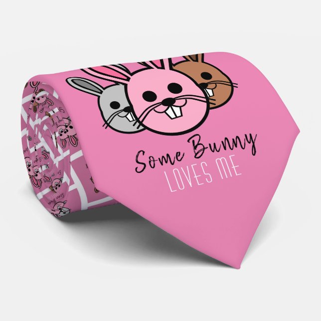Some Bunny Loves Me Tie (Rolled)