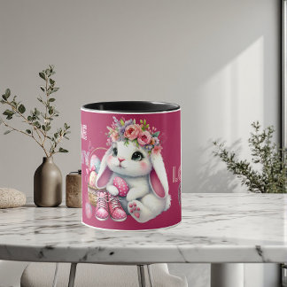 Some Bunny Loves Me Whimsical Spring Personalized  Mug