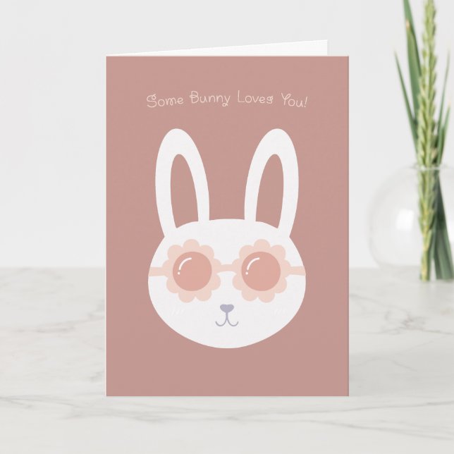 Some Bunny Loves You Brown Card (Front)