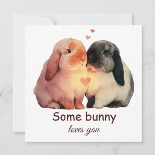 Some Bunny Loves You Couple Love Card