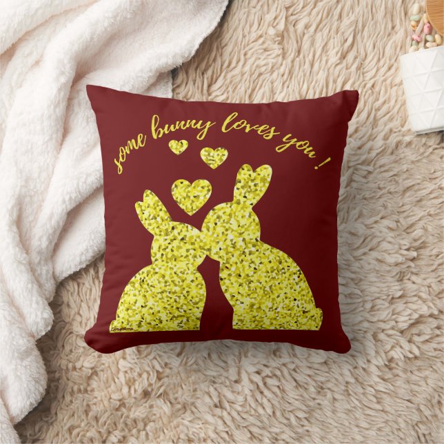 SOME BUNNY LOVES YOU                               CUSHION (Blanket)