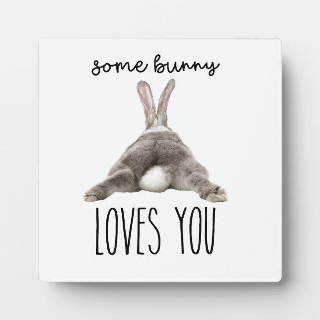 Some Bunny Loves You – Cute Rabbit Mug for Bunny  Plaque (Front)