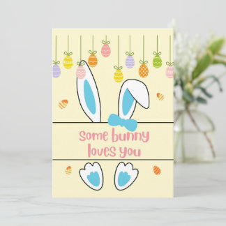 Some bunny loves you | Funny Easter Pun Card