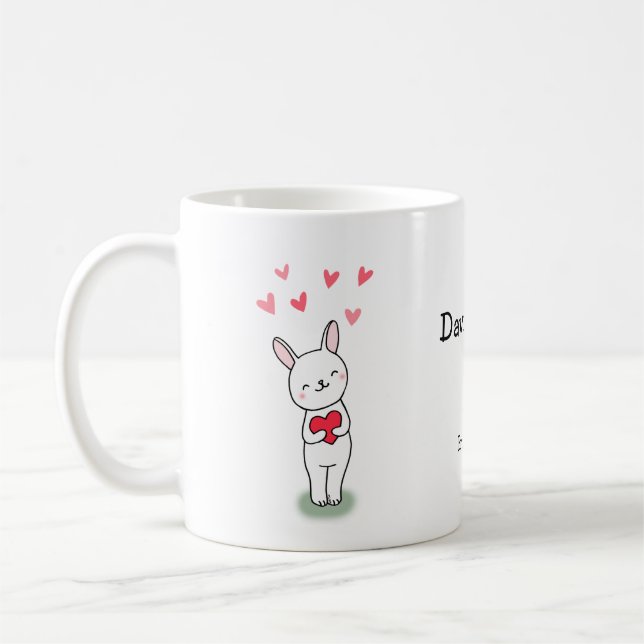 Some bunny loves you gift cute Custom name mug (Left)