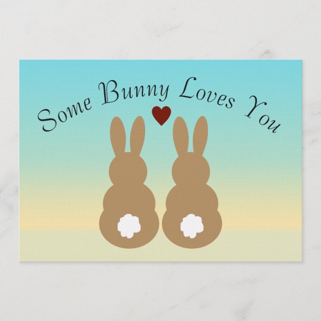 Some Bunny Loves You Invitation (Front)